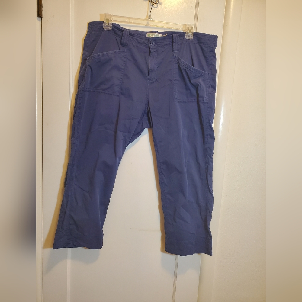 Adventura blue cotton capris